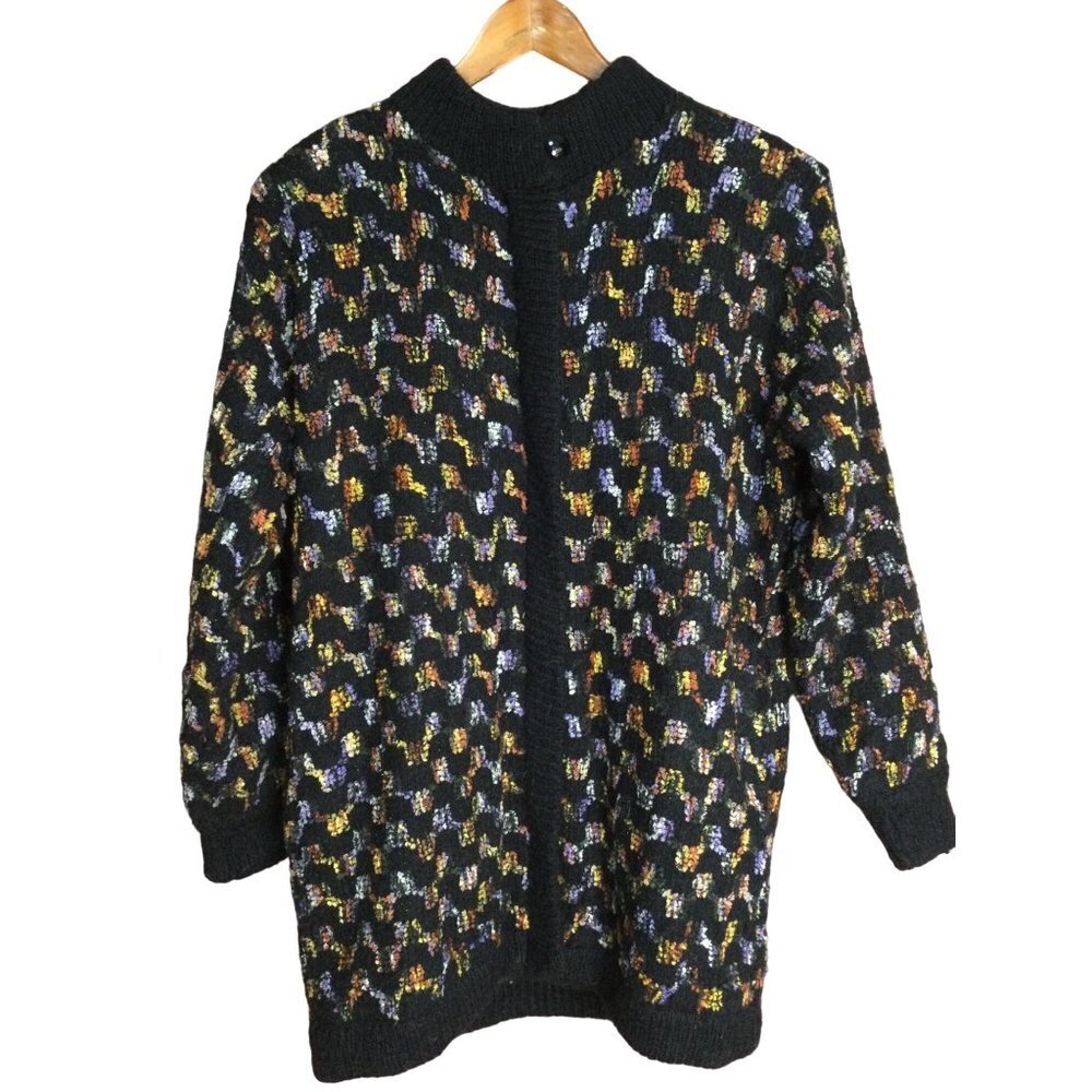 Vintage Rochelle California Fashion Knitwear Full Zip Cardigan Sweater Large